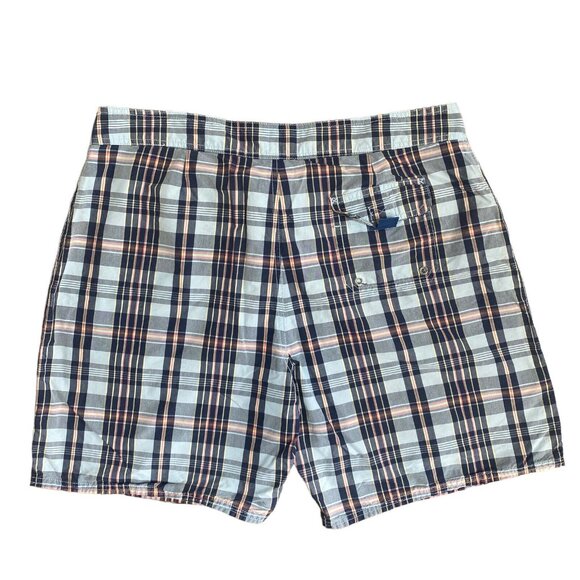 Vineyard Vines Board Shorts Swim Trunks Mens 36 Blue Pink Plaid - Picture 2 of 5
